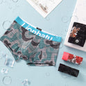 Ice Silk Men's Boxers Lightweight Breathable Young Boys Printed Boxer Briefs