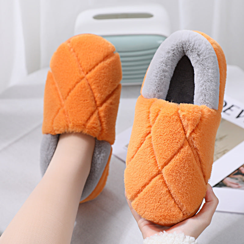 Simple Non-slip Woolen Floor Slippers With Soft Soles