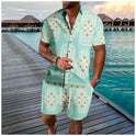 Coconut Tree 3d Printed Short Sleeve Shorts Suit