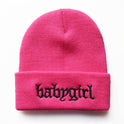 Embroidered Knitted Hat Warm Pullover Hip Hop