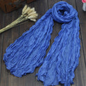 Bali Pure Cotton Yarn Fold Scarf Children Candy Color Autumn