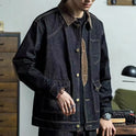 Workwear Retro Tough Safari Jacket Washed Denim Tough Guy Coat Men Fashion Brands Shirt