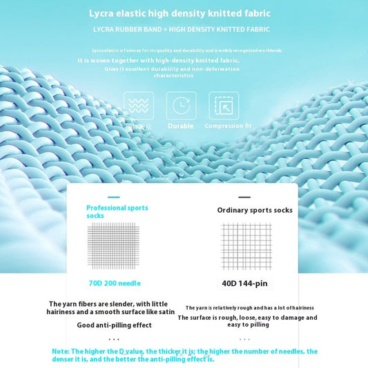 جوارب ضغط رياضية طويلة للرجال والنساء من قماش تيري عالي الرقبة للاستخدام الخارجي