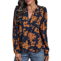 Top Pullover V-neck Printed Shirt