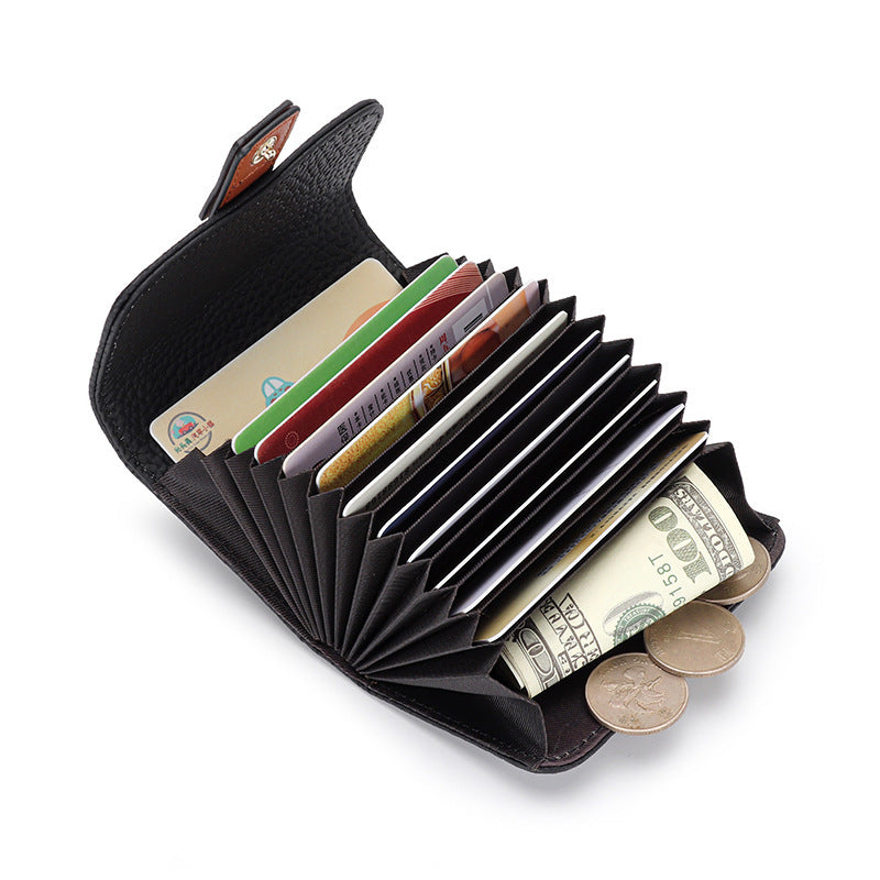 Women's Leather Card Holder Small Exquisite High-end Multiple Card Slots