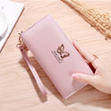 Ladies Wallet Long Zipper Student Faux Leather