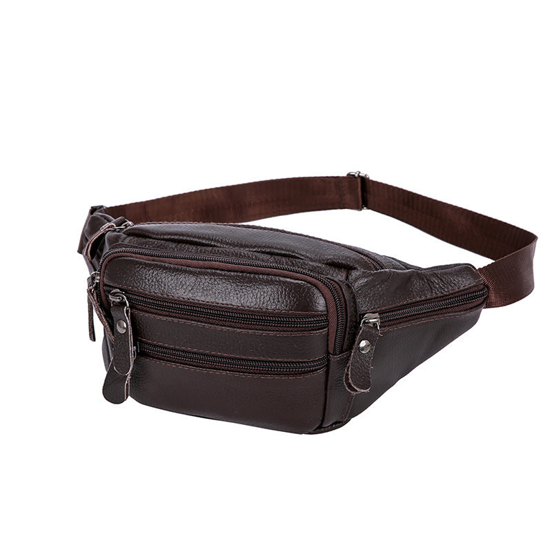 Fashion New Men's Leather Belt Bag Messenger Bag