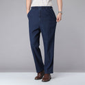 Men's High Waist Elastic Waist Loose Elastic Casual Trousers