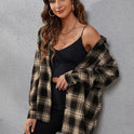 Women's Fashion Plaid Cardigan Loose Shirt