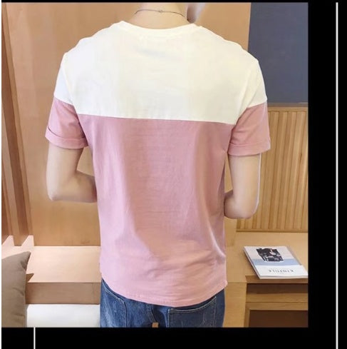 Fashion Slim Man's Bottom Shirt With Half Sleeve