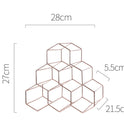 رف نبيذ هندسي إبداعي معدني بسيط للمنزل رف نبيذ العنب لغرفة المعيشة في المطاعم خزانة نبيذ للبار عرض النبيذ