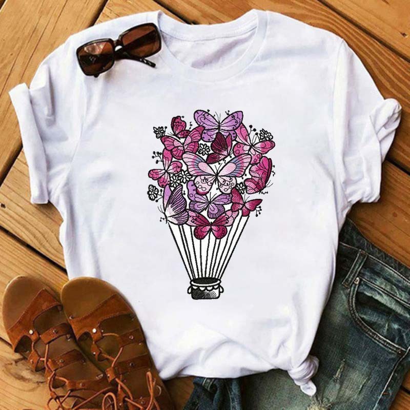 Ice Cream Flower Print Men And Women Couple Short Sleeve