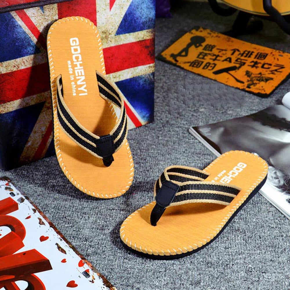 Summer flat men's slippers