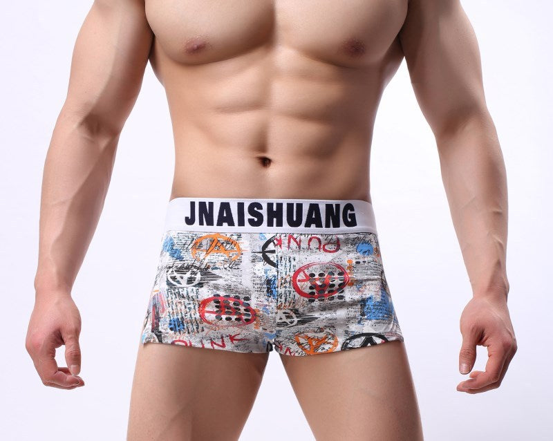 Men's Cotton Arrow Pants Men's Trendy Printed Arrow Pants Sexy Loose Boxer Briefs