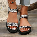 Women's Thick Bottom Small Sandals Leopard Print Color