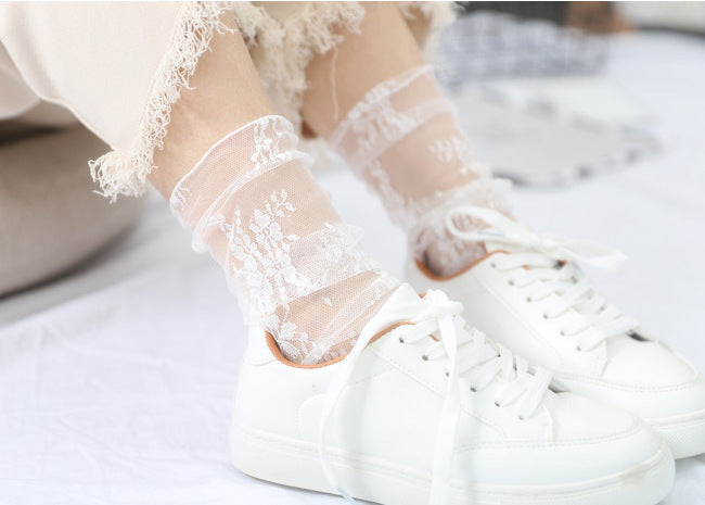 Lace Breathable Fairy Socks Transparent Mid-calf