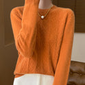 Front Line Ready-made Garments Round Neck Woolen Sweater Autumn And Winter Fashion Twisted Flower