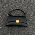 Black Underarm Baguette Bag Portable Crossbody Bag