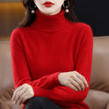 Lapel Sweater Women's Autumn And Winter Women's Solid Color Turtleneck Knitting Bottoming Shirt Sweater