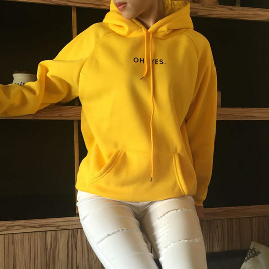 Hooded sweater women loose