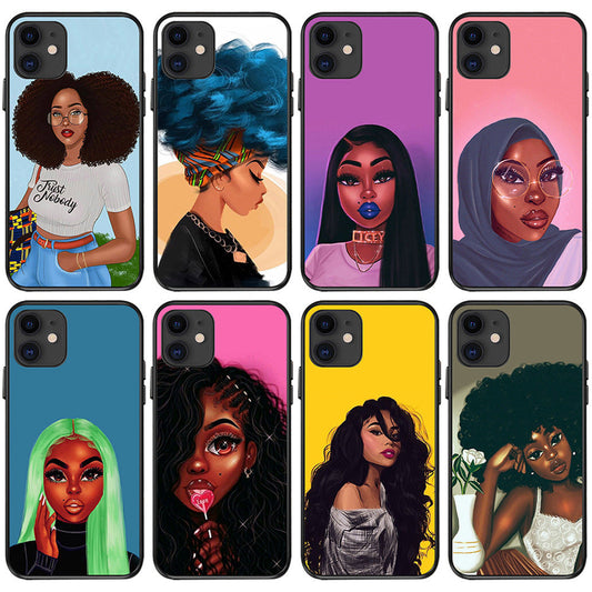 Black girl phone case