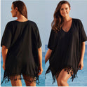 Plus Size Women's Loose-fitting Tassel Lace Dress