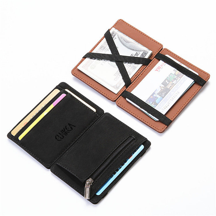 Flip Wallet Creative Men Magic Wallet Polyurethane Card Holder