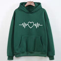 Fleece-lined Hoodie Sweater Couple's Tops Loose