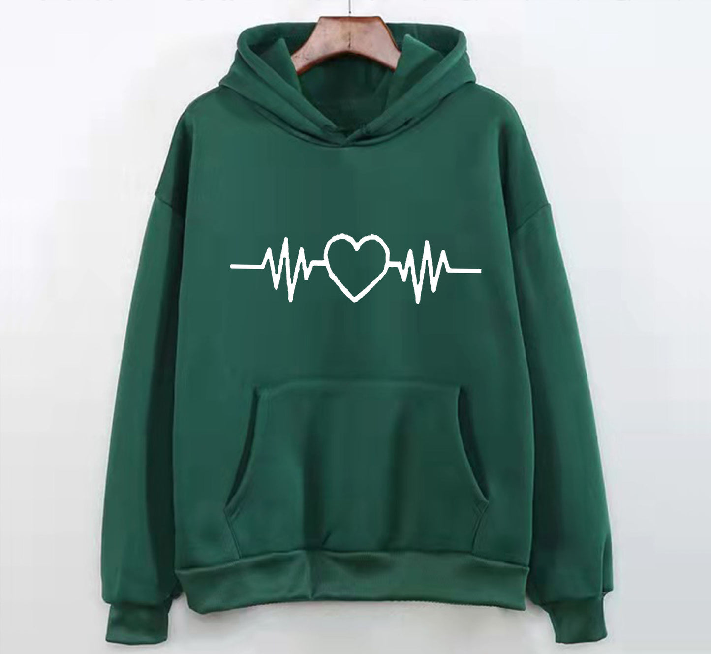 Fleece-lined Hoodie Sweater Couple's Tops Loose