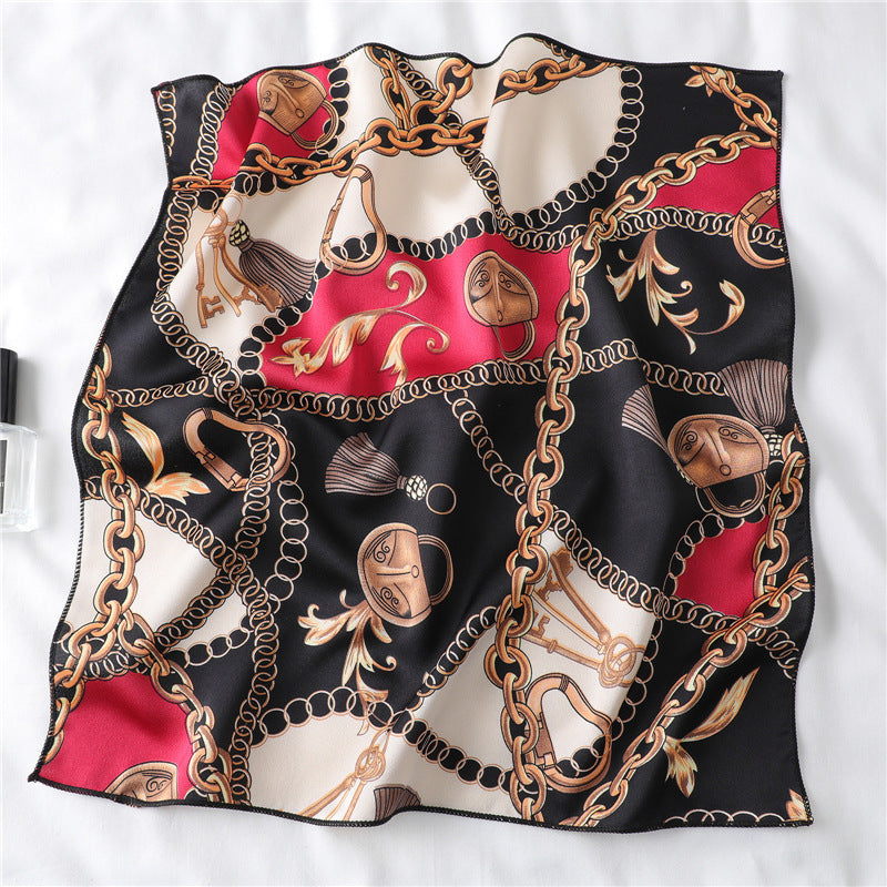 Silk Scarf Women's Decorative  All-match