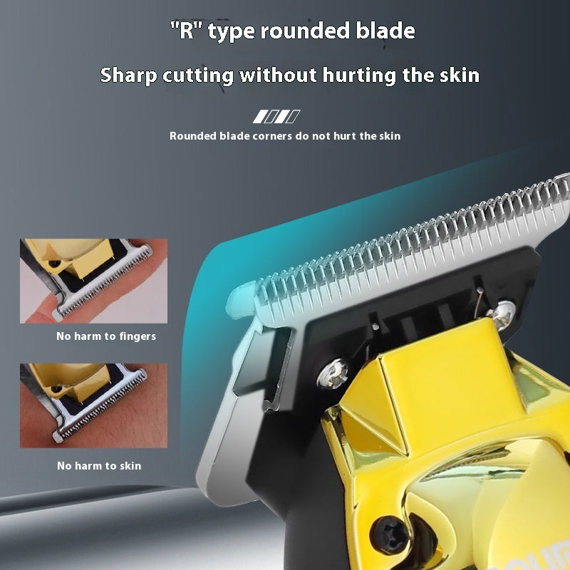 Electric Hair Clipper Engraving Scissors Gradient Push White Electric Clipper USB Charging