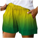 Women's Fashion Gradient Color Pocket Wide Leg Shorts