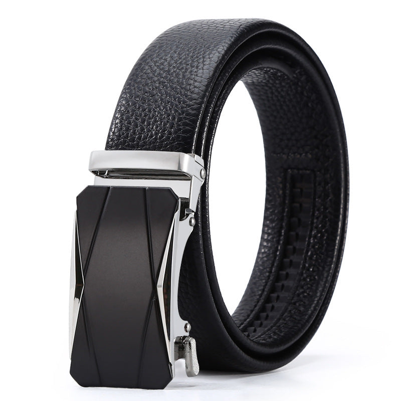 Men's Automatic Leather Buckle Business Belt