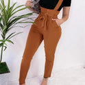 Fashion sexy slim casual suspender trousers