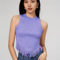 Women's Pure Color Halter Strap Elegant Knitted Sleeveless Top