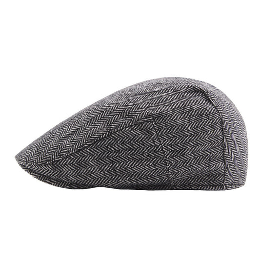 Winter Tweed Flat Cap Men's Newsboy Cap Baby British Retro Beret