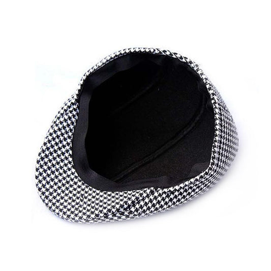 Grid Parent-child Woolen Beret Casual Houndstooth  Hat