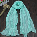 Bali Pure Cotton Yarn Fold Scarf Children Candy Color Autumn