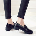 Spring And Autumn Low-cut Shallow Mouth Spot Pure Color Casual Women