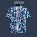 Seaside Vacation Versatile Printed Shirt Men's Short Sleeve