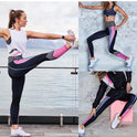 Colorblock 3D Digital Printing Sports Tight Fitness Polyester Pants