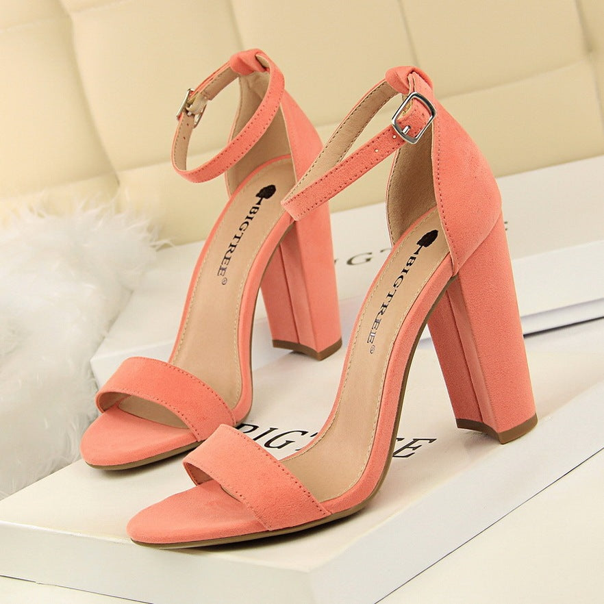 Thick heel high heel sexy nightclub sandals