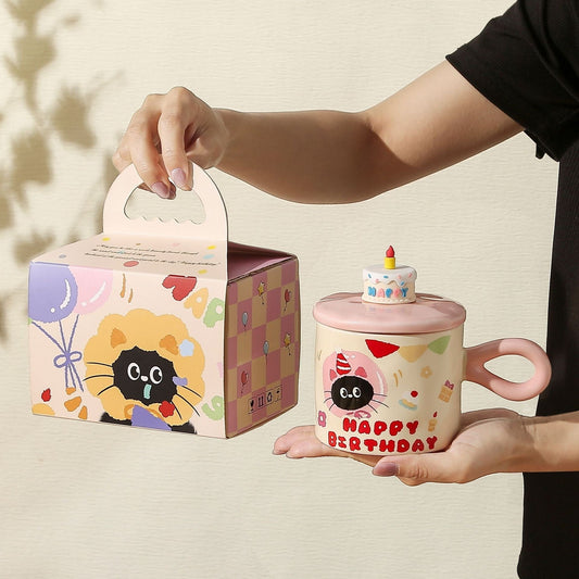 Gift Box With Hand Gift Birthday Gift Breakfast Cup