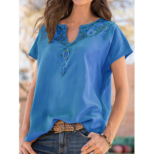 Women's Bohemian New Short Sleeve T-shirt