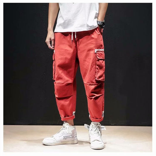 Loose Straight 9 Points Hip Hop Pants