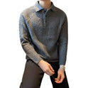 Winter Thermal Base Pullover Men's Sweater Casual Polo Collar Polo Shirt