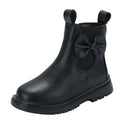 Korean Style Mid-tube Boots British Style Leather