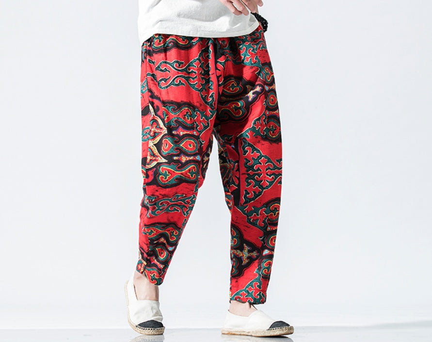 Chinese style small foot lantern nine pants