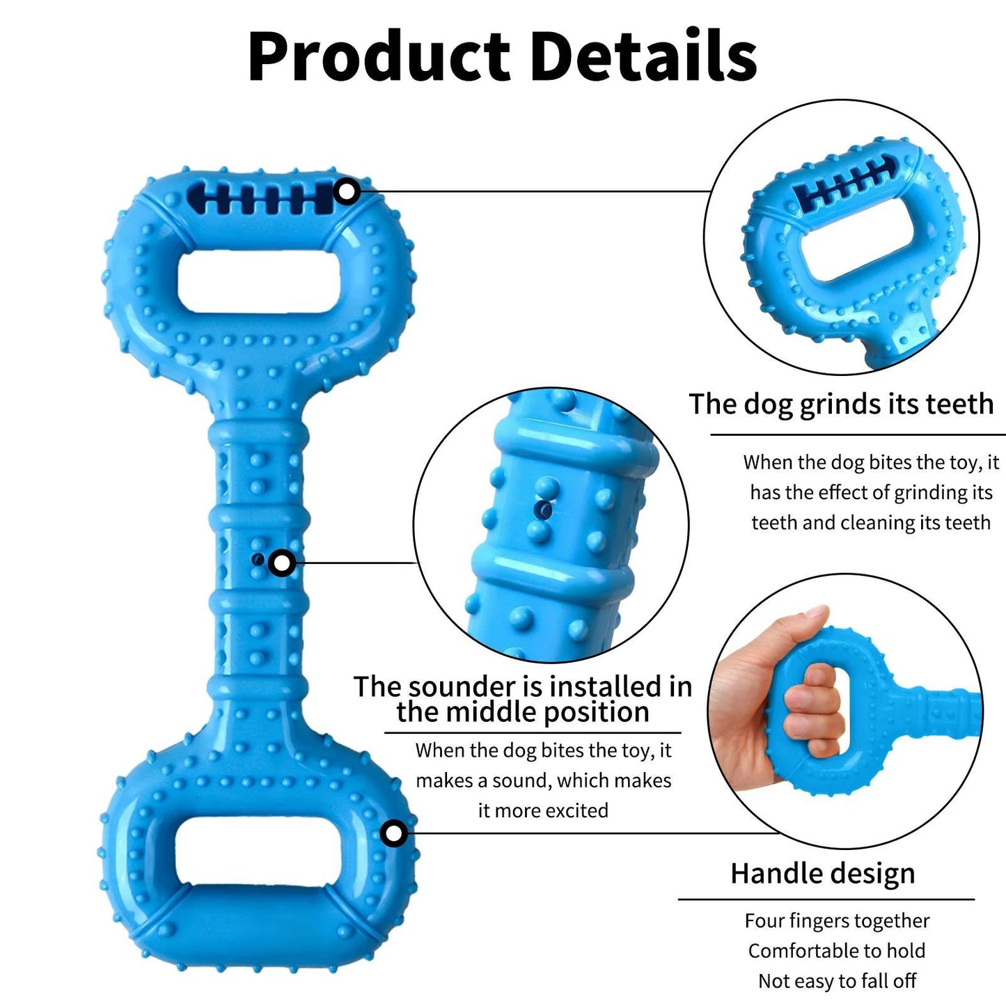 Dog Bones For Aggressive Chewers, Dog Chews Toys Long Lasting, Interactive Dog Bone Toys With Pull Band, Dog Teething Toy