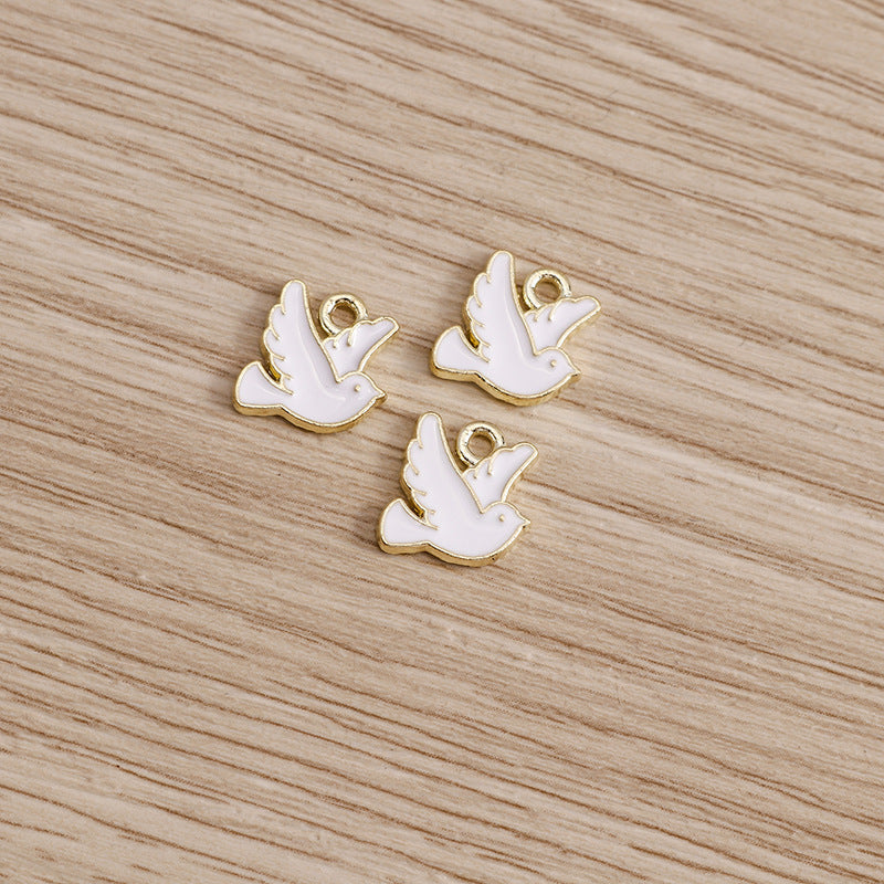 Cartoon Fashion Alloy Peace Dove Pendant